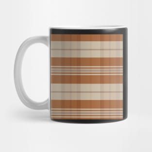 Light Academia Aesthetic Arable 1 Hand Drawn Textured Plaid Pattern Mug